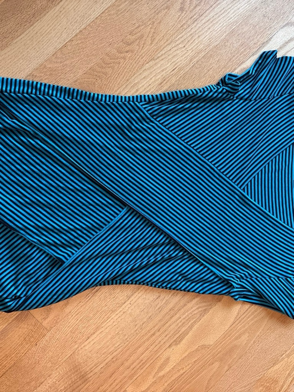 Vince Camuto Blue and Black Striped One-Piece Swim